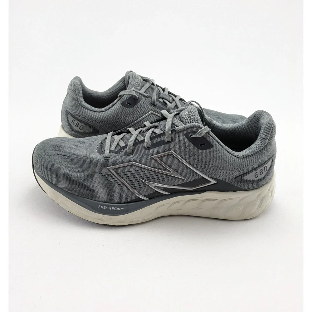 Mens New Balance 680 Fresh Foam Gray Comfort Running Shoes M680LG8 Size 9.5